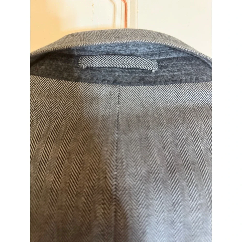 Banana Republic Tailored Fit Blazer 40R – Gray Herringbone Cotton Sport Coat‎